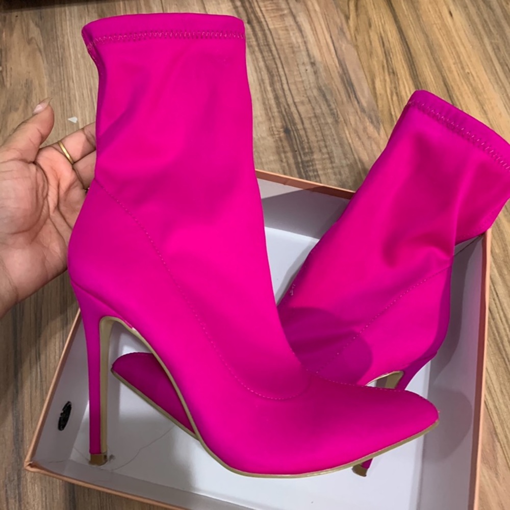 Fuchsia Pink Boots
